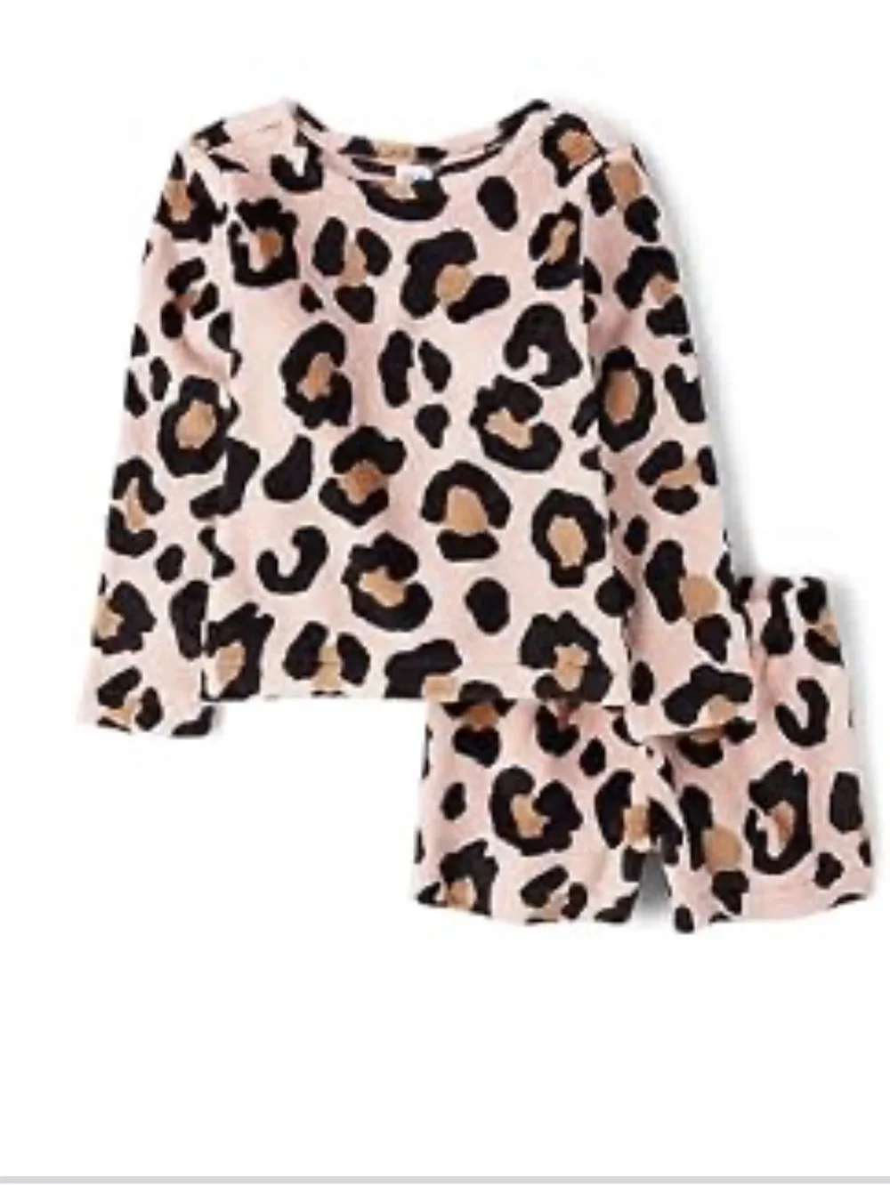 NWOT Girls Plush Leopard-Print Pajama